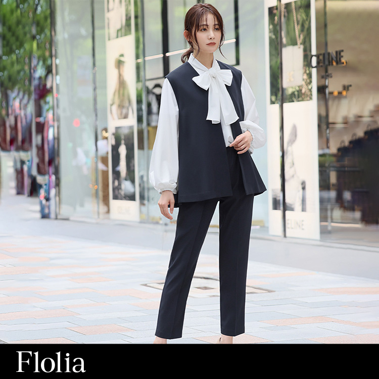 ⭐️新品未使用！FLOLIAケープ、ブラウス、パンツ3点M⭐️ 悪し