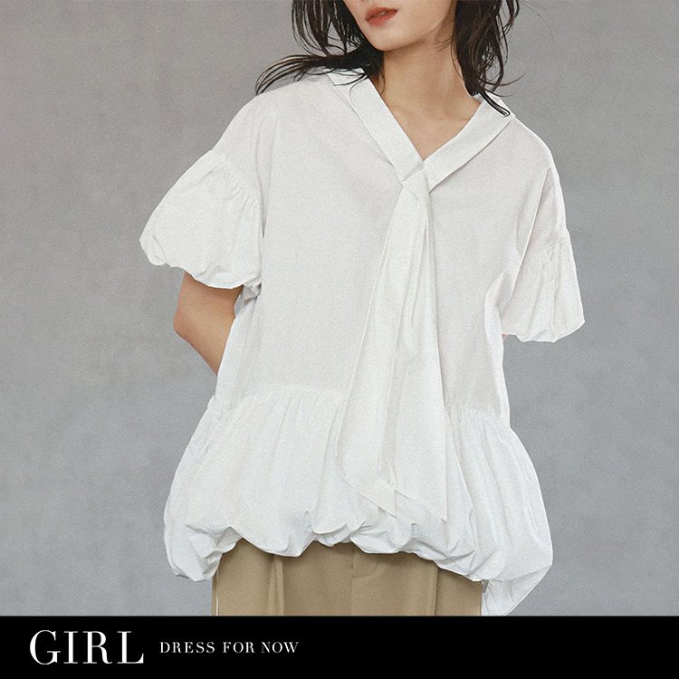 ドットチュール袖トップス【洗える】(Tシャツ/カットソー ドットチュール袖トップス【洗える】(Tシャツ/カットソー