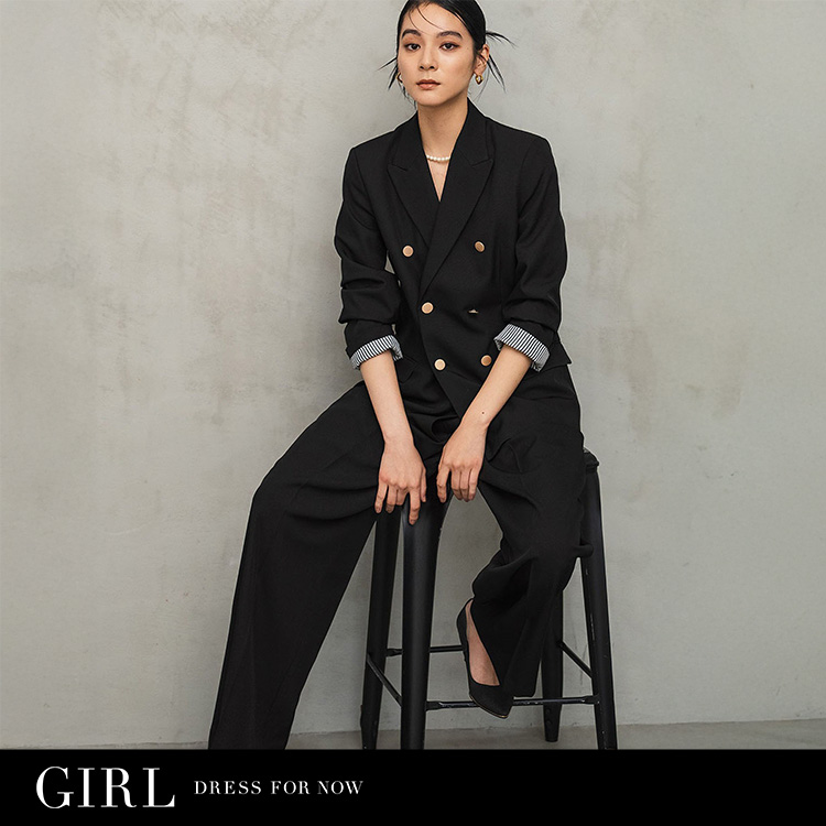 セール】ふくれジャガードブラウス・テーパードパンツ セットアップ