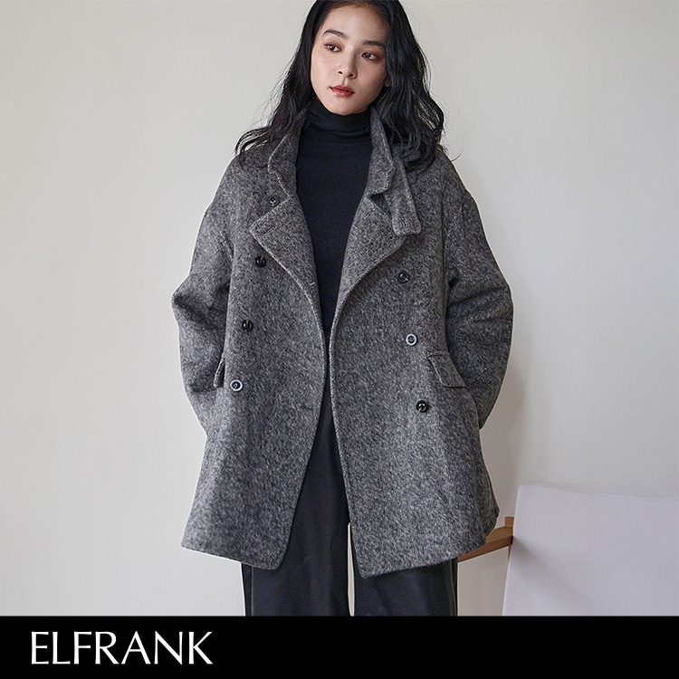 セール】【2025AW】【ウール70％】スタンドカラーコート ウールコート