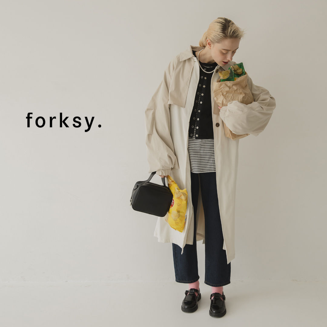 WEB限定デザイン 【完売】forksy. フォルクシー ステンカラーコート