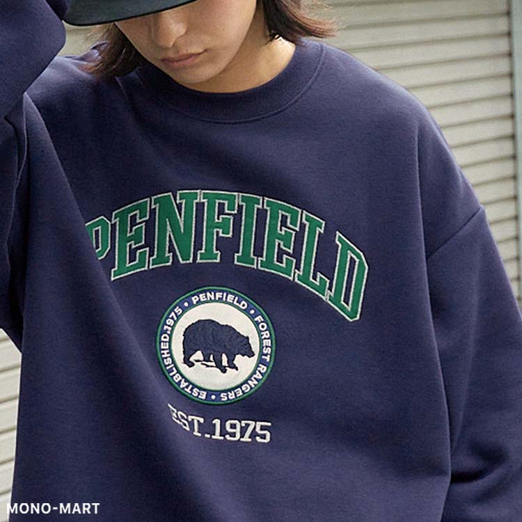 PENFIELD/ペンフィールド 別注 カレッジロゴ刺繍 ビッグシルエットスウェットプルパーカー - organicfarmermag.com