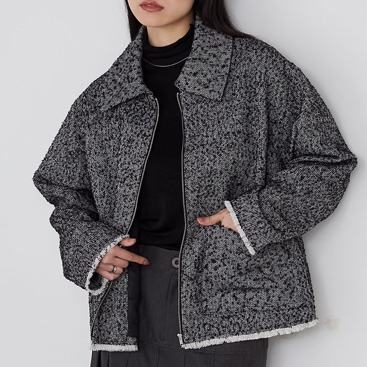 未使用級★FABIANA FILIPPI★モニーレ装飾★ヘリンボーン柄ジャケット MONO-MART｜モノマートのトピックス「【forksy.】ヘリンボーンフリンジ