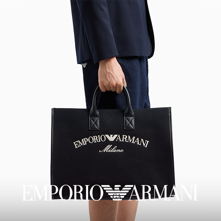 エンポリオ アルマーニ】フラットショルダーバッグ ナイロン製