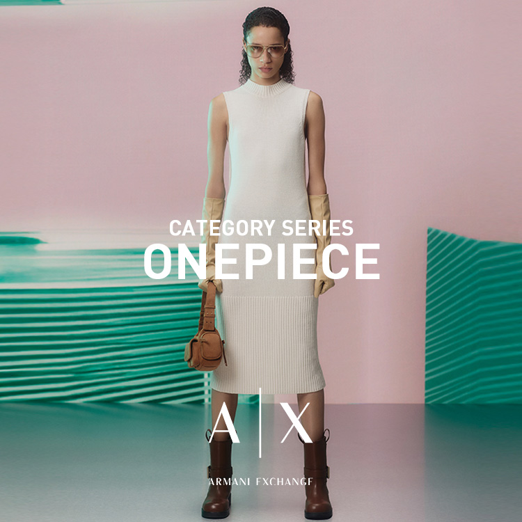 A|X アルマーニ エクスチェンジ】モックネックニットワンピース
