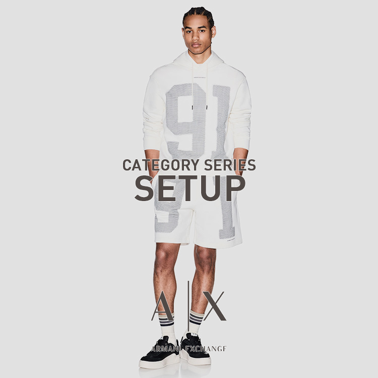 A|X ARMANI EXCHANGE�i�A���}�[�j �G�N�X�`�F���W�j�̃V���b�v�j���[�X�u��SET UP��MEN ��ނ��L�x ! �X�E�F�b�g�Z�b�g�A�b�v���� �yA|X ARMANI EXCHANGE�z �v