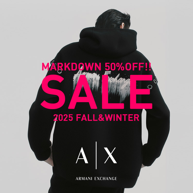 A|X ARMANI EXCHANGE�i�A���}�[�j �G�N�X�`�F���W�j�̃V���b�v�j���[�X�u��UP TO 50%OFF ! �� ���X�g�Z�[�����{�� ! �yA|X ARMANI EXCHANGE�z �v