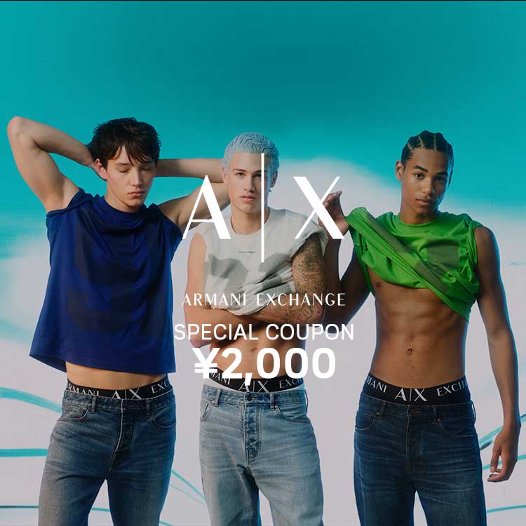 A|X ARMANI EXCHANGE�i�A���}�[�j �G�N�X�`�F���W�j�̃V���b�v�j���[�X�u���{�����聄2,000�~�N�[�|���v���[���g ! & �^�C���Z�[�����{�� ! �yA|X ARMANI EXCHANGE�z �v