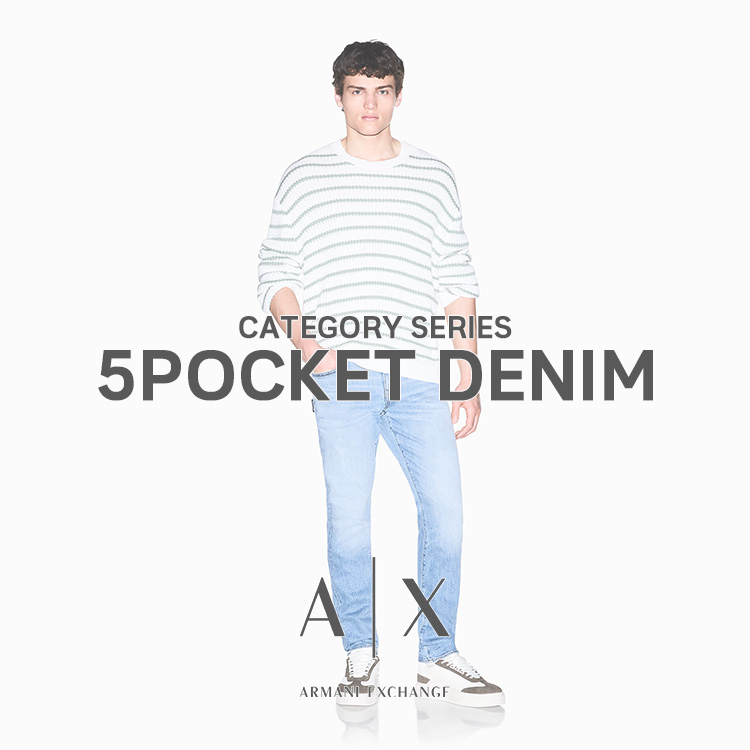 A|X ARMANI EXCHANGE�i�A���}�[�j �G�N�X�`�F���W�j�̃V���b�v�j���[�X�u��5POCKET DENIM��MEN �t�B�b�g���F���L�x�Ƀ��C���i�b�v ! �yA|X ARMANI EXCHANGE�z �v