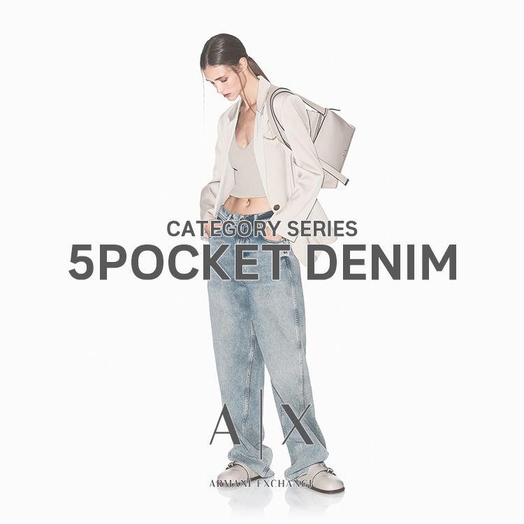 A|X ARMANI EXCHANGE�i�A���}�[�j �G�N�X�`�F���W�j�̃V���b�v�j���[�X�u��5POCKET DENIM��WOMEN ���z�̃V���G�b�g��������yA|X ARMANI EXCHANGE�z�v