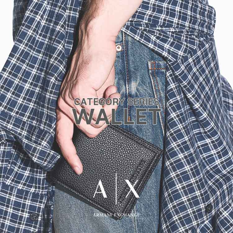 A|X ARMANI EXCHANGE�i�A���}�[�j �G�N�X�`�F���W�j�̃V���b�v�j���[�X�u��WALLET��MEN �����g�ɂ��A�M�t�g�Ƃ��Ă� �yA|X ARMANI EXCHANGE�z �v