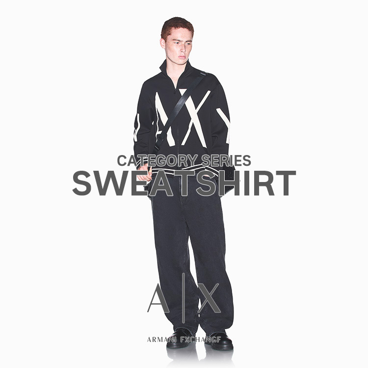 A|X ARMANI EXCHANGE�i�A���}�[�j �G�N�X�`�F���W�j�̃V���b�v�j���[�X�uSWEATSHIRT | MEN ��l�̃J�W���A�����i�グ����A|X�X�E�F�b�g�v
