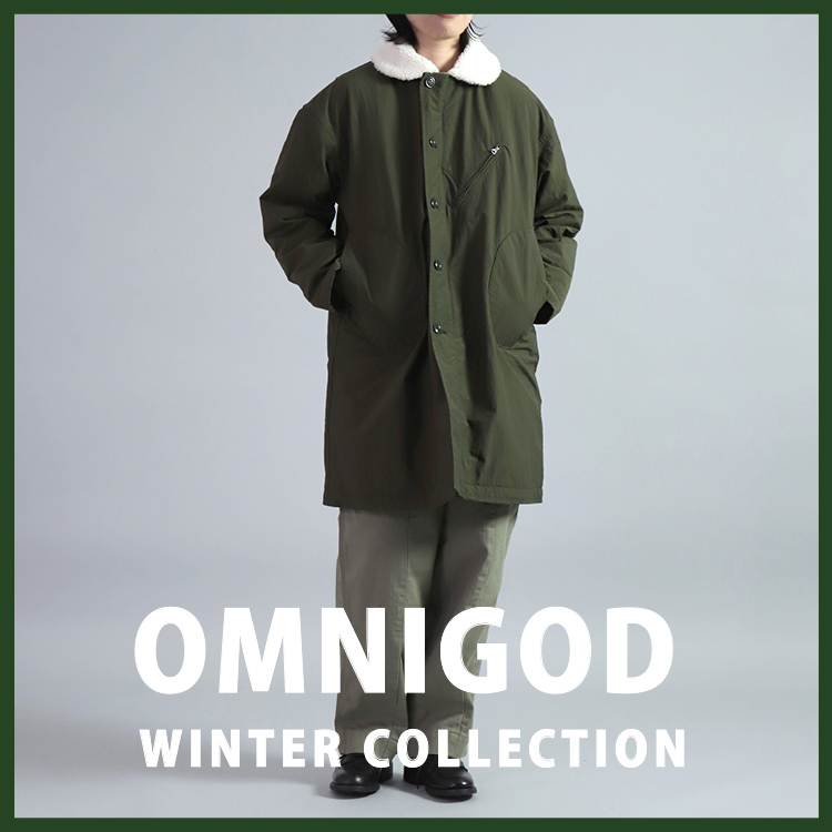 OMNIGOD womens / オムニゴッド] 16/2度詰めボーダー ボートネック