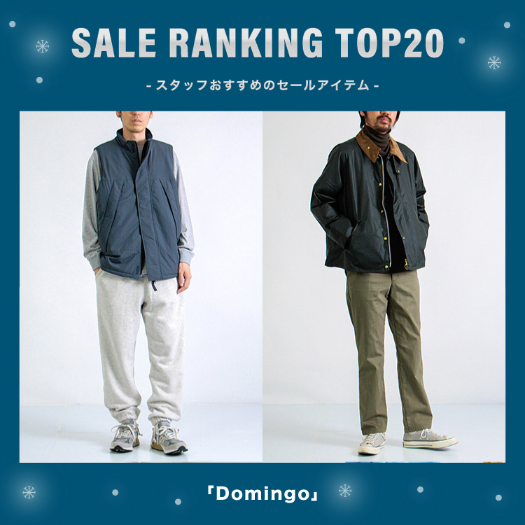 DOMINGO�i�h�~���S�j�̃V���b�v�j���[�X�u�ySALE�z�X�^�b�t�������߂̃Z�[���A�C�e���uTOP20�vmens�v
