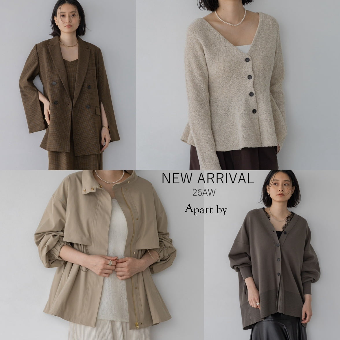 A part by�i�A�p�[�g�o�C�j�̃V���b�v�j���[�X�u�yNEW ARRIVAL�z����������锖��j�b�g��J�[�f�B�K���A�W���P�b�g�Ȃǎ�ޖL�x�ɓ���! �v