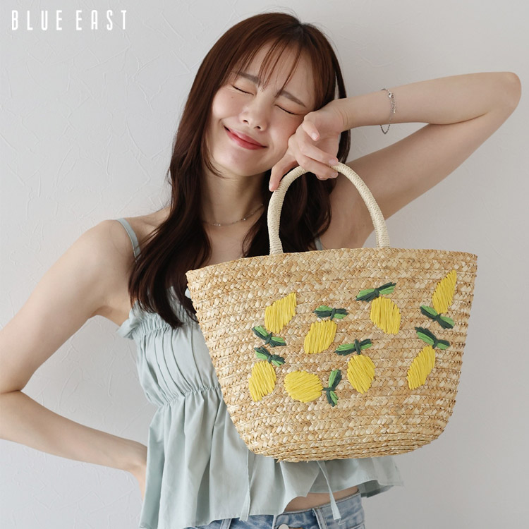 フルーツ刺繍かごバッグ（かごバッグ）｜BLUEEAST（ブルーイースト）の