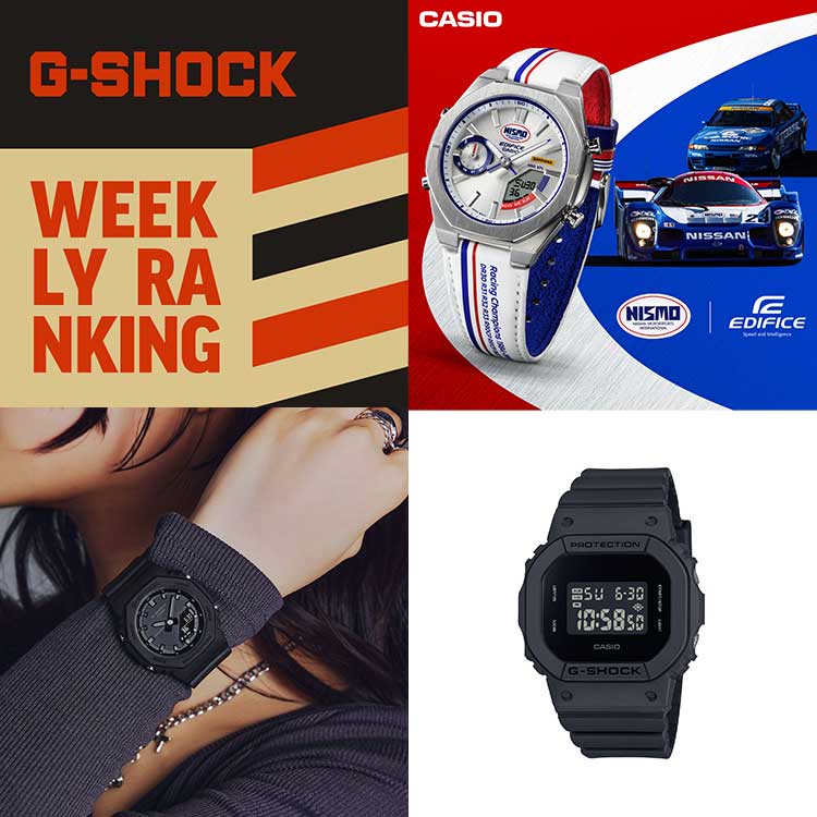 CASIOiJVIj̃Vbvj[XuyCASIOzG-SHOCK WEEKLY RANKINGv