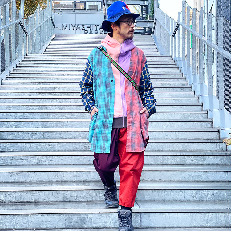 Collarless Nel Long Shirt / カラーレスネルロングシャツ（シャツ