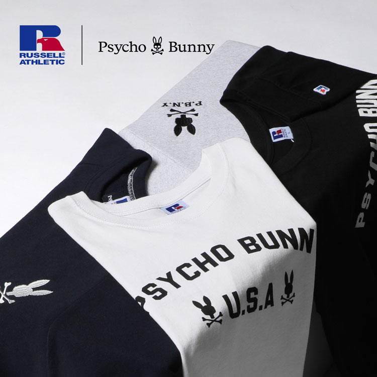 RUSSELL × Psycho Bunnyコラボ ロングスリーブTシャツ（Tシャツ