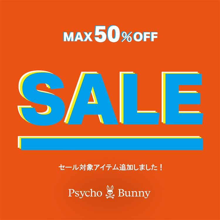 Psycho Bunny�i�T�C�R�o�j�[�j�̃V���b�v�j���[�X�u�y�T�C�R�o�j�[�z�Z�[�����i�A�ǉ����܂����I�v