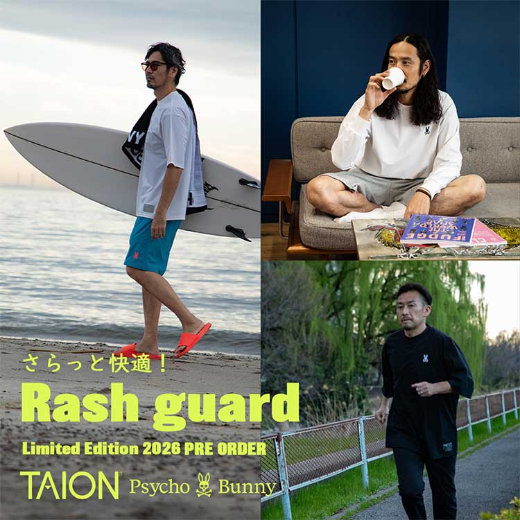 Psycho Bunny�i�T�C�R�o�j�[�j�̃V���b�v�j���[�X�u�y�\���t�J�n�zPsycho Bunny×TAION�b���b�V���K�[�hT�V���c������T�o��v