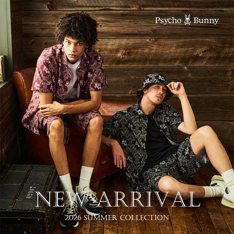 Psycho Bunny�i�T�C�R�o�j�[�j�̃V���b�v�j���[�X�u�y�V����ׁz���݊�����o���_�i�V���[�Y���o��v