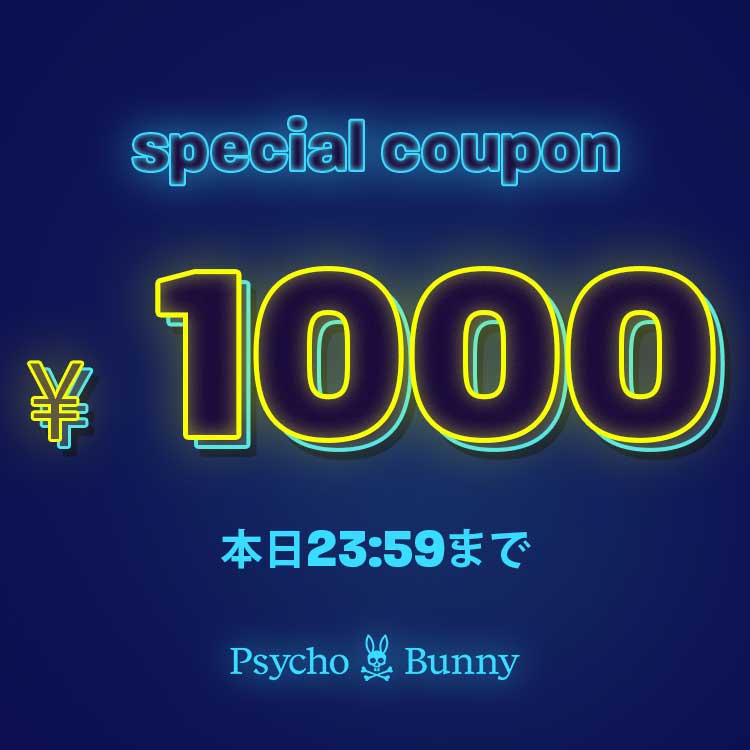 Psycho Bunny�i�T�C�R�o�j�[�j�̃V���b�v�j���[�X�u�y���Ԍ���z1000�~�N�[�|���v