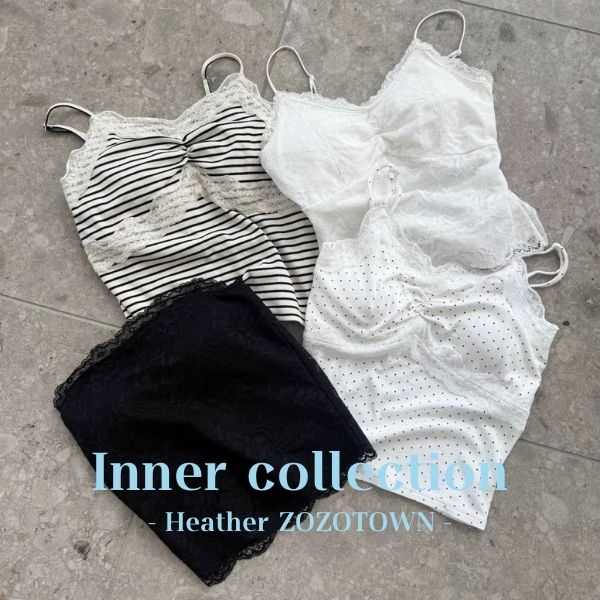 カップ付きレースキャミ 579837（キャミソール）｜Heather（ヘザー）の