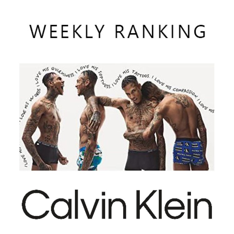 Calvin klein discount ranking