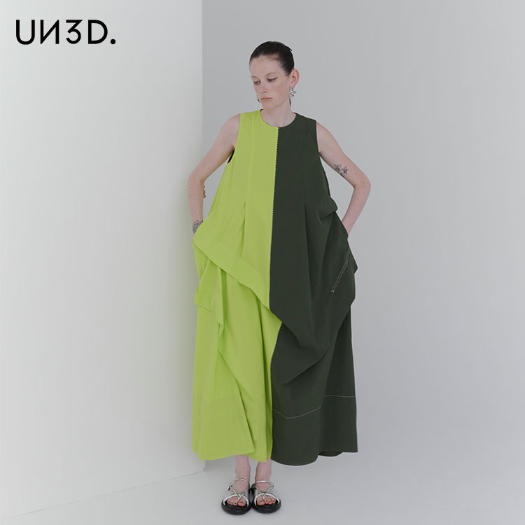 STITCH TUCK COCOON OP / ステッチタックコクーンワンピース