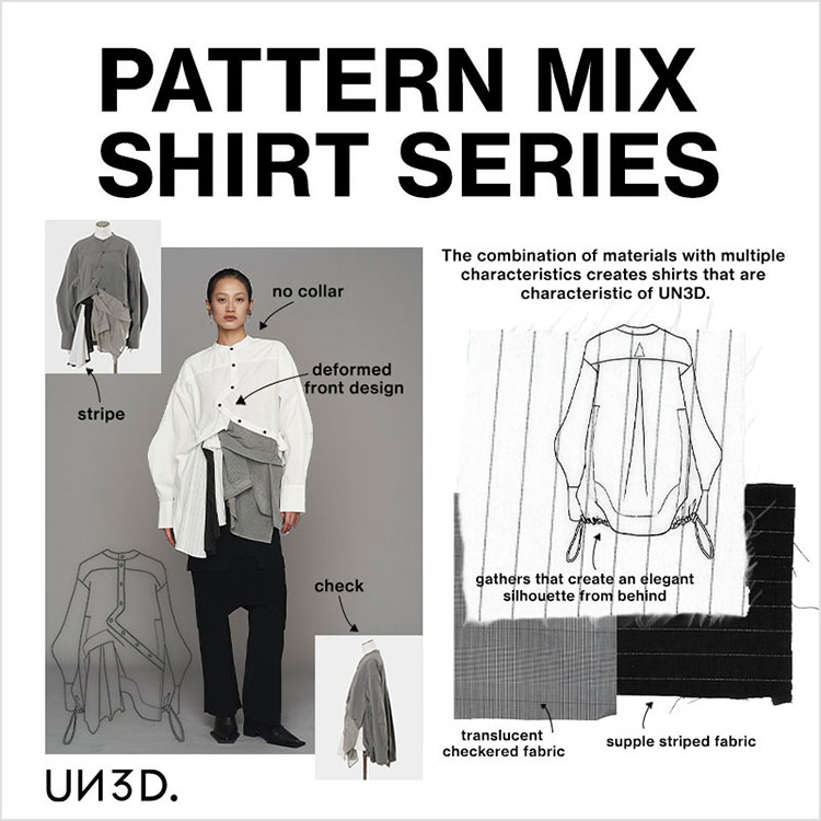 UN3D.iAX[hj̃Vbvj[XuyUN3D.zAWVNO.1IPATTERN MIX SHIRTV[YɓׁIv