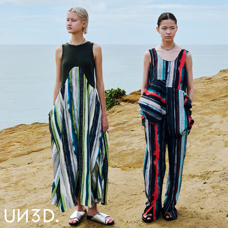 UN3D.�i�A���X���[�h�j�̃V���b�v�j���[�X�u�_�炩�ȃ^�C�_�C�ɑN�₩�ȃJ���[���|�����킹���I���W�i���􉽊w�X�g���C�v�A�C�e���v