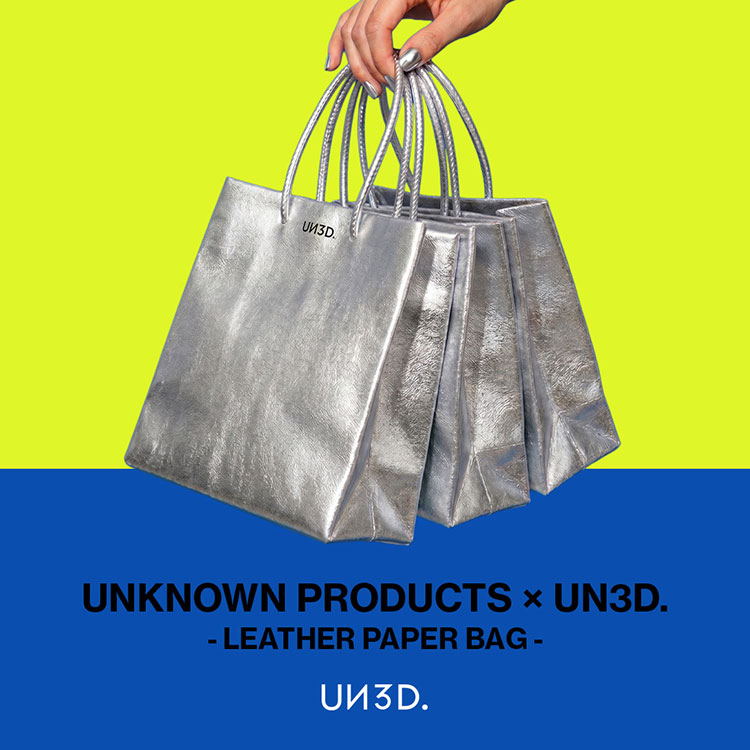 UN3D.�i�A���X���[�h�j�̃V���b�v�j���[�X�uUNKNOWN PRODUCTS�̃A�C�R��"Leather Paper Bag"���AUN3D.�ʒ��J���[�œo��I�I�v