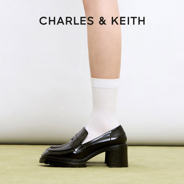 CHARLES & KEITH ペニーローファーパンプス CHARLES & KEITH ペニーローファー パンプス 【再入荷】（Black
