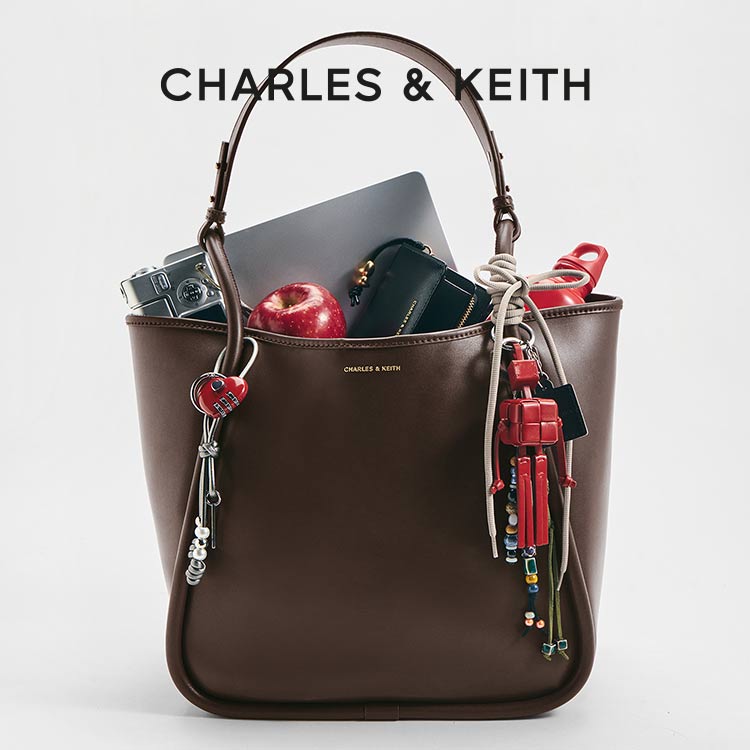 チャールズ & キース Nasrin ナスリン ジオメトリックトートバッグ CHARLES ＆ KEITH トートバッグ Nasrin ナスリン ジオメトリック