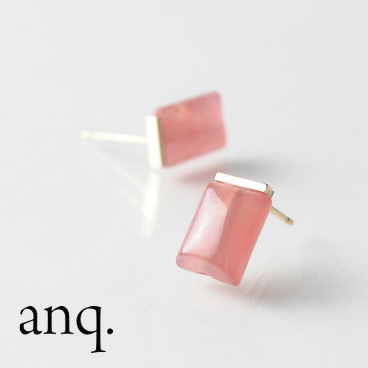 anq.」K10・ OneStoneピアス(ターコイズ、アクアマリン、ラピスラズリ