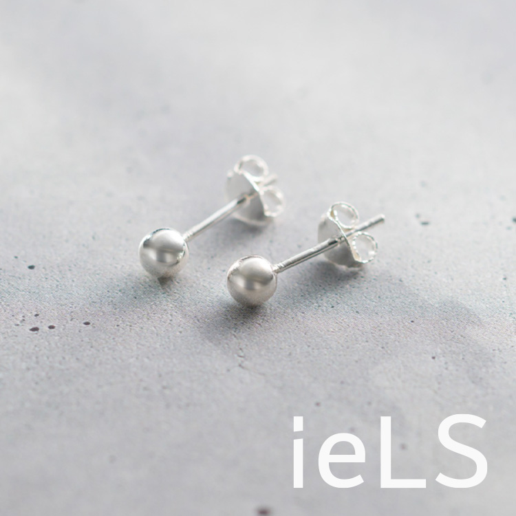 ieLS」SV925 シルバー ボールピアス 8mm（ピアス（両耳用））｜ieLS