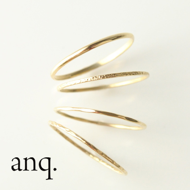 anq.」K10・ダイヤ 3本セットリング（リング）｜anq.（アンク