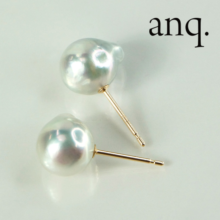 anq.」K10・バロックパールフックピアス 淡水パール（ピアス（両耳用
