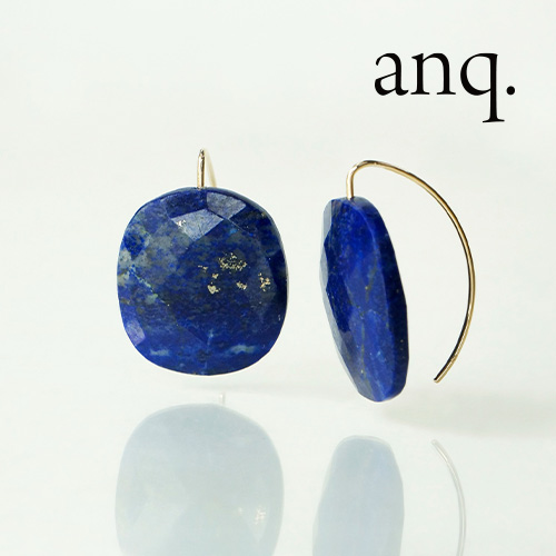 anq.」K10・パールOneStoneピアス 淡水パール（ピアス（両耳用