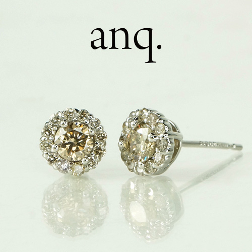 anq.」K10・ダイヤモンド フープピアス（ピアス（両耳用））｜anq