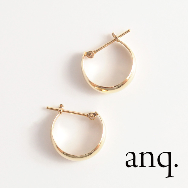 anq.」K10・ダイヤモンド フープピアス（ピアス（両耳用））｜anq