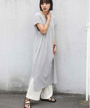 Classical Elf クラシカルエルフのトピックス ワッフル素材 リラックス 旬なワンピースで大人シンプルに Zozotown