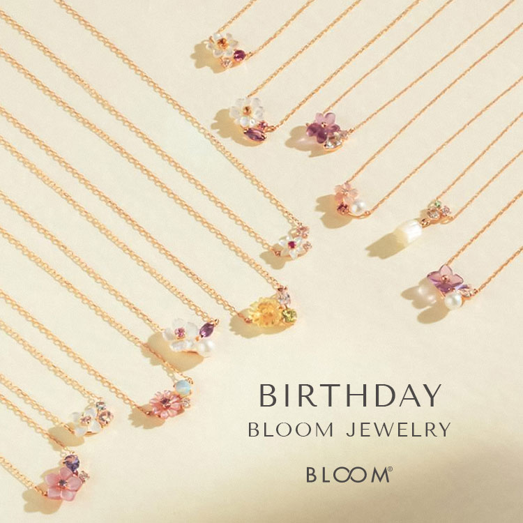 1月誕生花 K10 ピンクゴールド スイセン ネックレス BLOOM/ブルーム