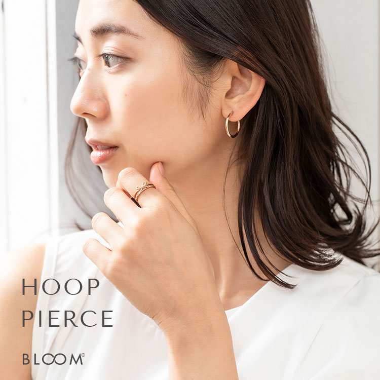 K10 イエローゴールド フープピアス BLOOM/ブルーム WEB限定（ピアス
