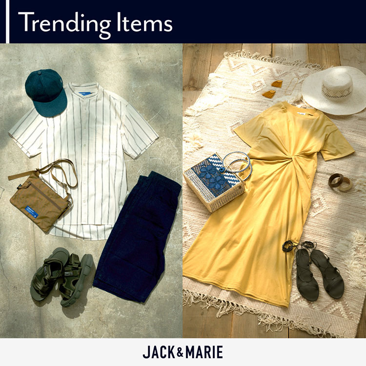 JACK & MARIE（ジャックアンドマリー）のショップニュース「Trending Items / アウトドアも旅行も！初夏のお出かけスタイル」