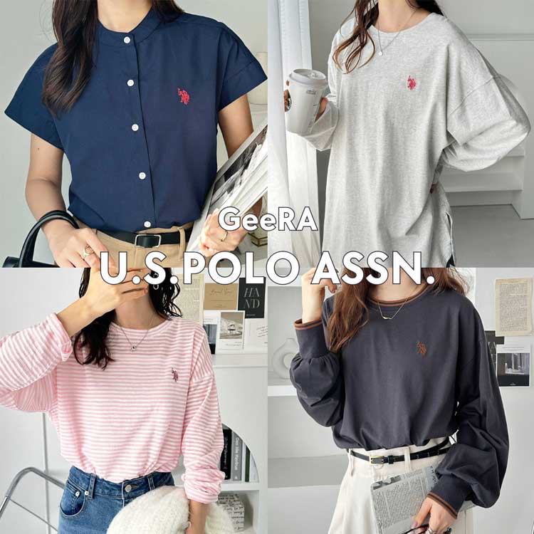 セール】【新色追加】GeeRA別注【U.S. POLO ASSN.】深Vネック