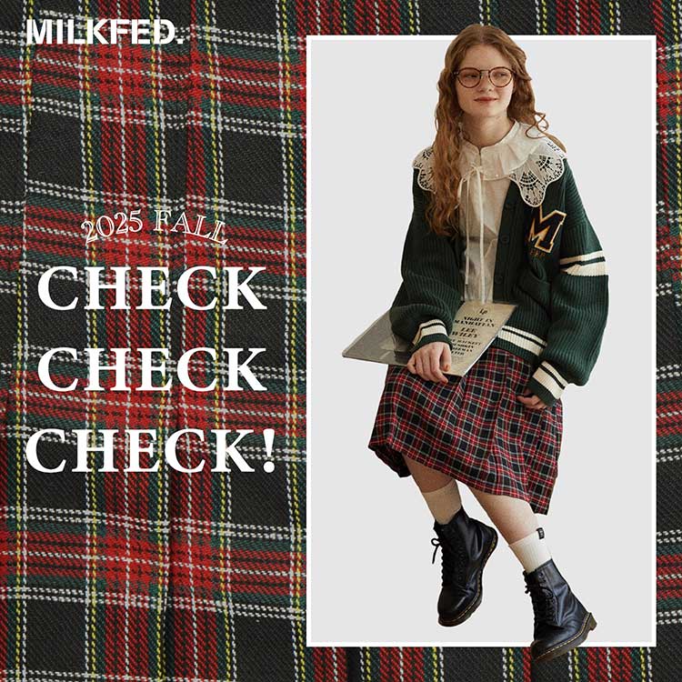  milkfed コラボ　チェックスカート MILKFED. スカート ミルクフェド MILKFED PLAID WRAP SKIRT