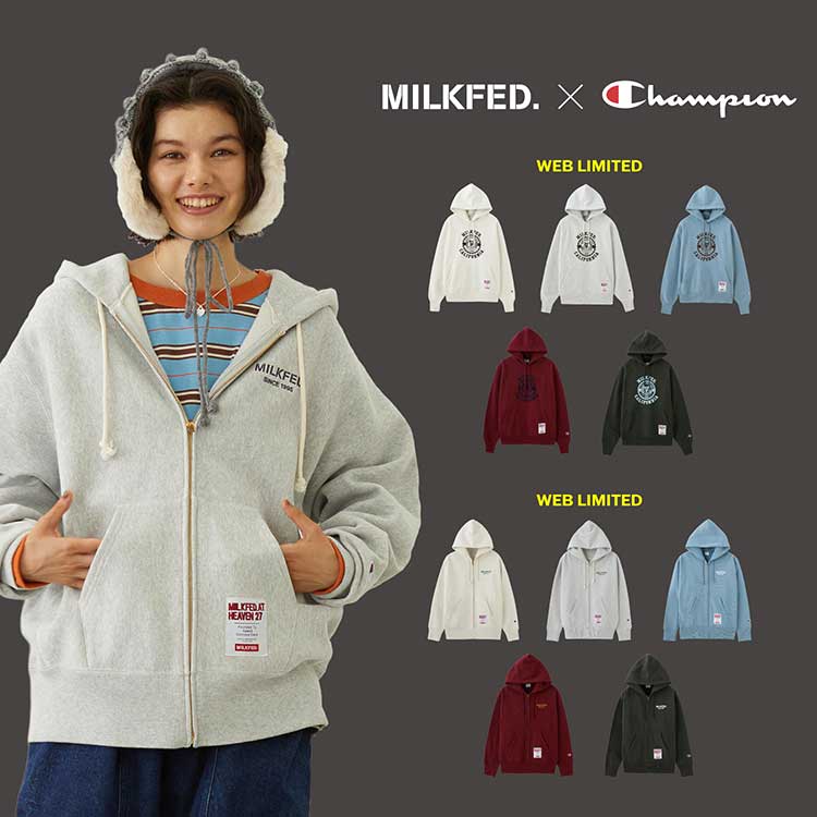 MILKFED.i~NtFhj̃Vbvj[XuuWEB LIMITED COLORvMILKFED.×ChampionR{ACeЉIIv