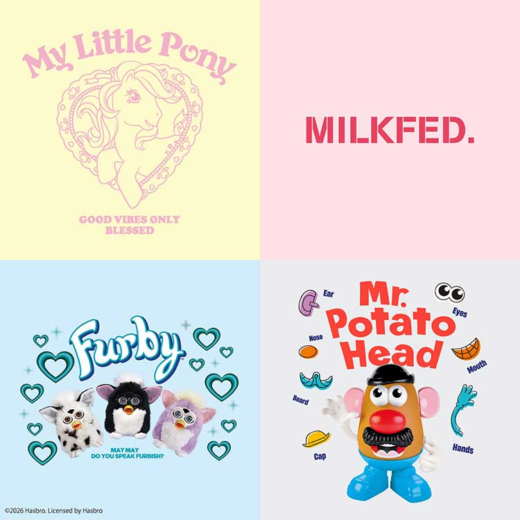 MILKFED.�i�~���N�t�F�h�j�̃V���b�v�j���[�X�u�_�_�������g���^�^Hasbro�Ől�C���ւ�L�����N�^�[��MILKFED.�I���W�i���f�U�C���œo��I�v